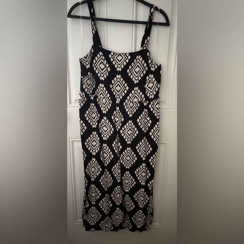 As U Wish Black and Cream Diamond dress